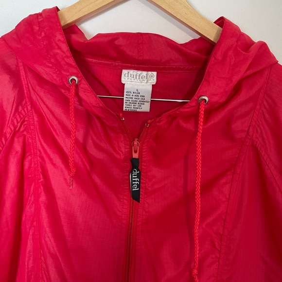 NWT | VINTAGE 80s | Duffel Sportswear Tracksuit | Pocket Packables | Red | Large - Picture 12 of 13